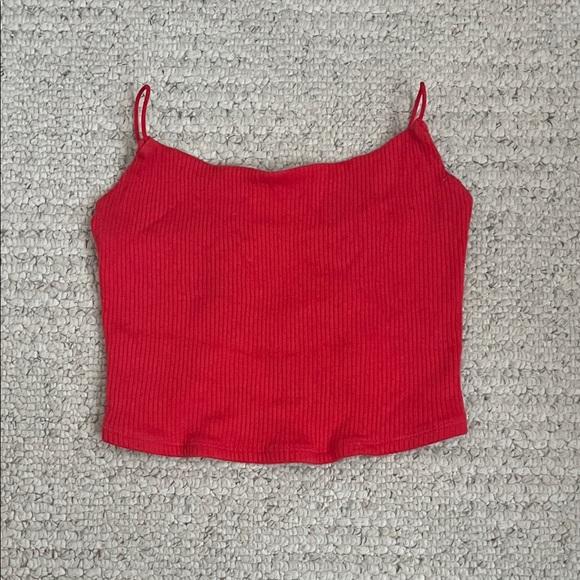 Garage - Red Ribbed Women's Top - Picture 1 of 2